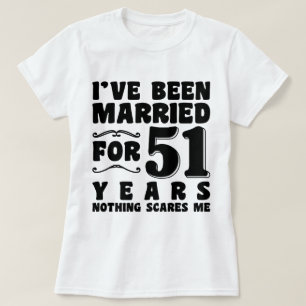 T-shirt Cadeau d'anniversaire pour 51 ans de mariage