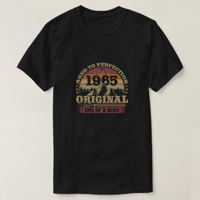 T-shirt Cadeau d'anniversaire vintage 1965 (Design devant)