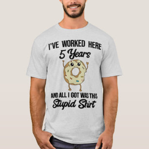 T-shirt Cadeau d'appréciation de travail de 5 ans Donut am