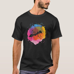 T-shirt Cadeau d'aquarelle Ant Retro Splash