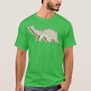 T-shirt Cadeau d'art en ligne rétro Ankylosaurus dinosaure