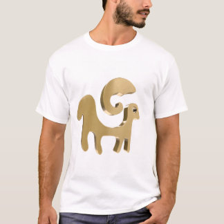 T-shirt Cadeau d'astrologie Symbole d'or du zodiaque Bélie