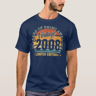 T-shirt Cadeau de 14 ans Vintage 2008 Limited Edition 14t