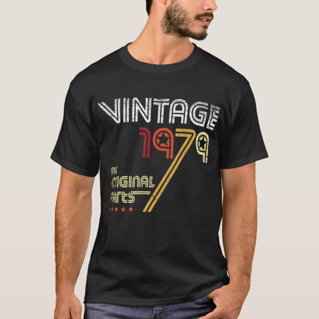 T-shirt Cadeau de 40 ans 40e anniversaire avec Retro Graph (Devant)