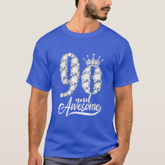 T-shirt Cadeau de 90 ans 90 et Incroyable 90e Anniversaire