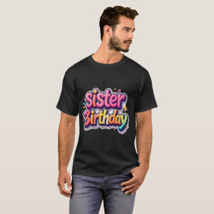 T-shirt Cadeau de bulle d'arc-en-ciel d'anniversaire de sœ