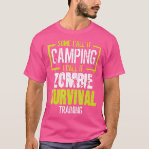 T-shirt Cadeau de camp effrayant en plein air Entraînement