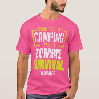 T-shirt Cadeau de camp effrayant en plein air Entraînement