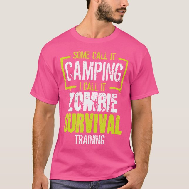 T-shirt Cadeau de camp effrayant en plein air Entraînement (Devant)