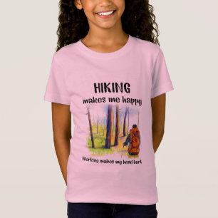 T-Shirt Cadeau de campeur La randonnée me rend joyeux an