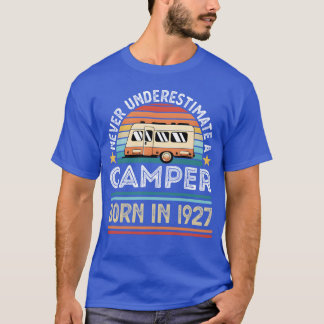 T-shirt Cadeau de camping pour campeur né en 1927 100e ann