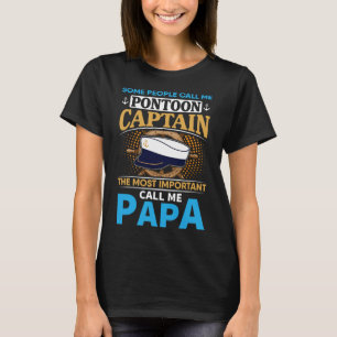 T-shirt Cadeau de capitaine de bateau ponton pour grand-pè