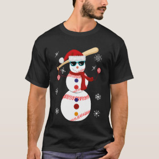 T-shirt Cadeau de casquette de Père Noël de bonhomme de