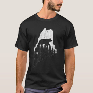 T-shirt Cadeau De Chasse Pour Hommes Maine Les Femmes Port