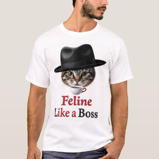 T-shirt Cadeau de chat comme un patron félin