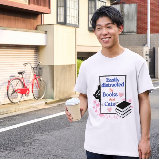 T-shirt Cadeau de chat - Lecture et chats Art (Créateur téléchargé)
