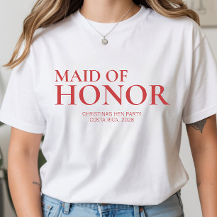 T-shirt Cadeau de chemise personnalisé pour demoiselle d'h