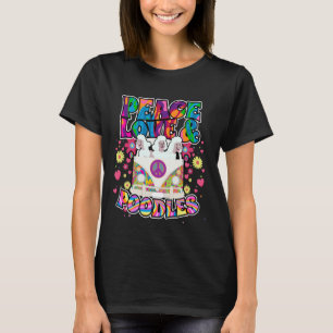 T-shirt Cadeau de chien hippie beatnik Paix Amour Et Canic