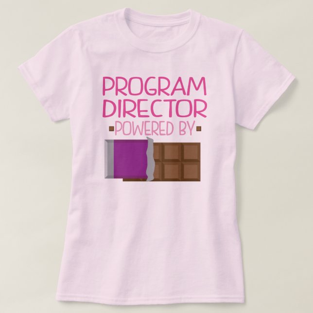 T-shirt Cadeau de chocolat de directeur du programme pour (Design devant)