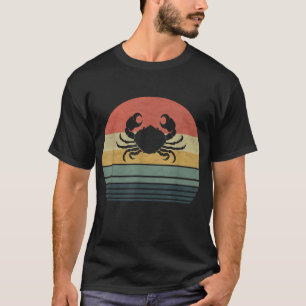 T-shirt Cadeau De Crabe Vintage Rétro Pour Les Animaux Amo