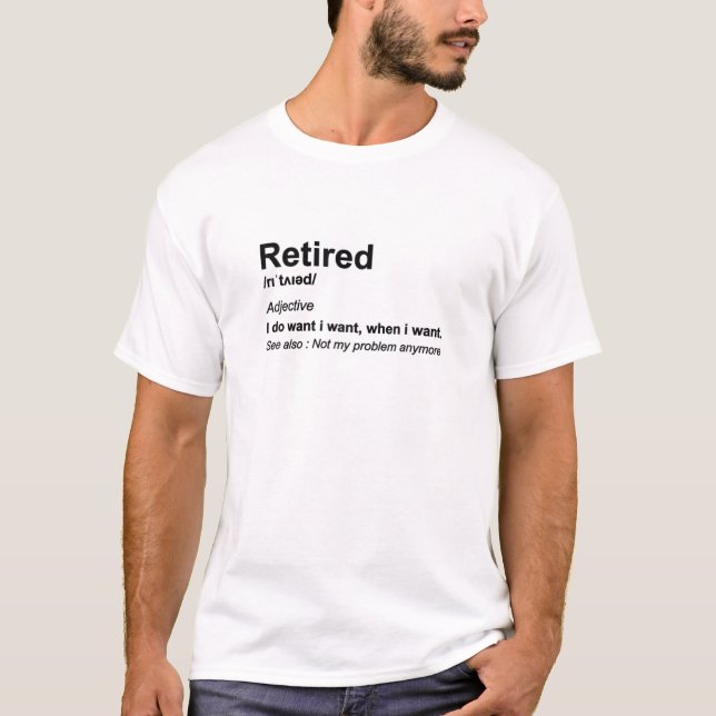 T-shirt Cadeau De Définition Retraité, Grand-Père Et Papa (Devant)