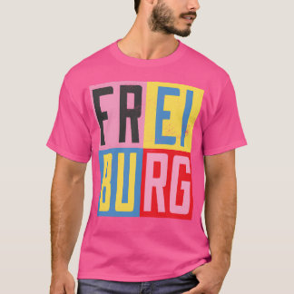 T-shirt cadeau de design de villes de Fribourg