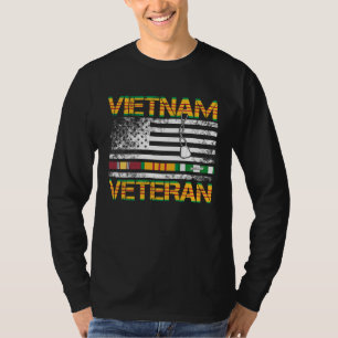 T-shirt Cadeau de drapeau américain pour vétéran du Vietna