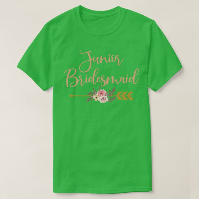T-shirt Cadeau de fête de jeune demoiselle d'honneur Fête  (Design devant)