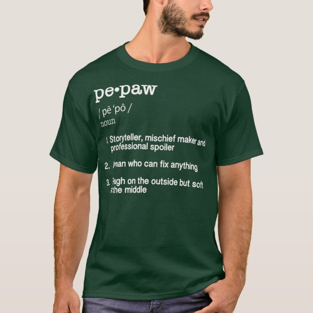 T-shirt Cadeau de Fête des pères de définition PePaw (Devant)