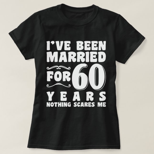 T-shirt Cadeau de fiançailles pour 60 ans de mariage (Design devant)