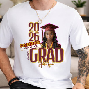 T-shirt Cadeau de fin d'études personnalisé avec photo pou