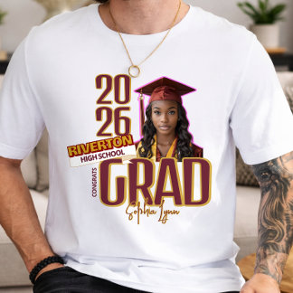 T-shirt Cadeau de fin d'études personnalisé avec photo pou
