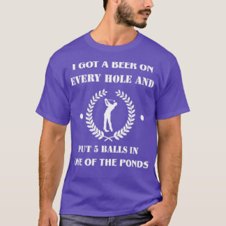T-shirt Cadeau de golf cadeaux de golf pour hommes boire j