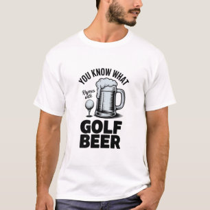 T-shirt Cadeau de golfeur de bière drôle d'humour de bière