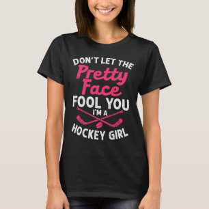 T-shirt Cadeau De Hockey Fun Girl Pour Femmes Enfants Pla 