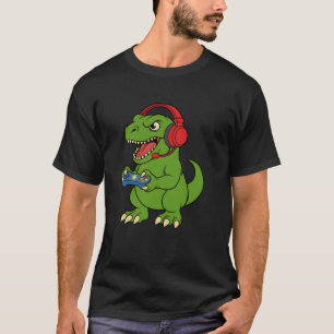 T-shirt Cadeau de jeux vidéo dinosaure Gamer Bruh pour gar