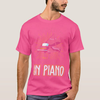 T-shirt Cadeau de joueur de piano pour filles Musique clas