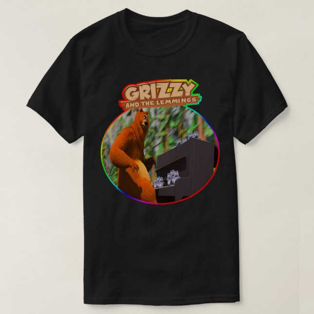 T-shirt Cadeau De Jour Pour Grizzy Et Lemmings Drôle Cadea (Design devant)