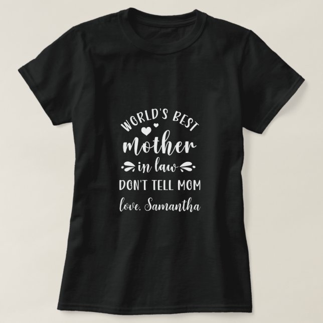 T-shirt cadeau de jour pour la meilleure mère en droit du  (Design devant)