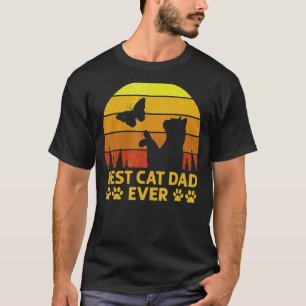 T-shirt Cadeau de la fête des pères Vintage Best Cat Dad E