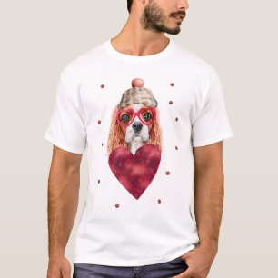 T-shirt Cadeau de la Saint-Valentin Cavalier King Spaniel