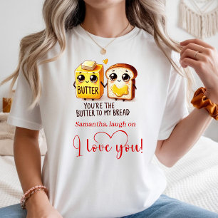 T-shirt Cadeau de la Saint-Valentin personnalisé Nourritur