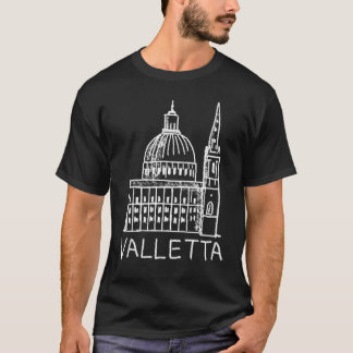 T-shirt Cadeau de la ville de La Valette Malte pour hommes