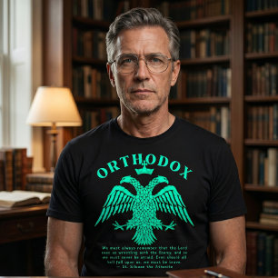 T-shirt Cadeau de l'aigle chrétien orthodoxe de Russie ori