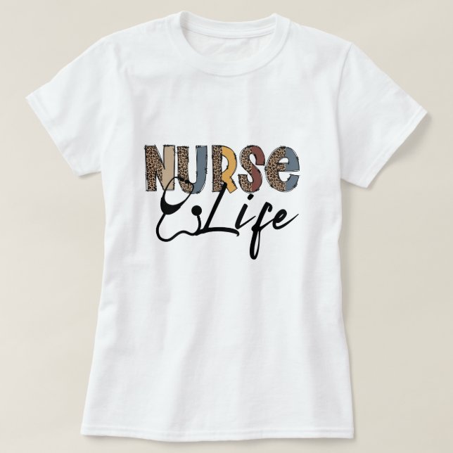 T-shirt Cadeau de l'Empreinte de léopard de la vie infirmi (Design devant)