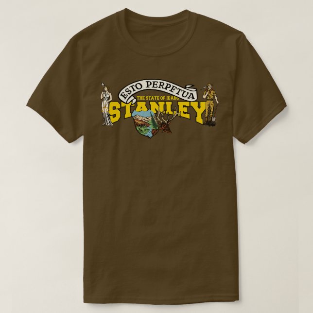 T-shirt cadeau de l'État de Stanley Idaho (Design devant)