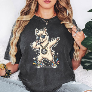 T-shirt Cadeau de Lunettes de Soleil Llama Dabbing sans Dr