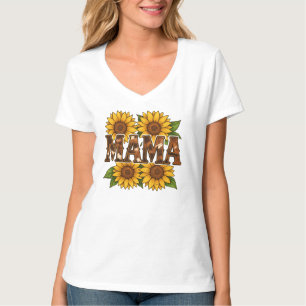 T-shirt Cadeau de Mama Tournesols pour la Fête des Mères R