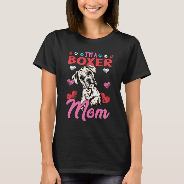 T-SHIRT CADEAU DE MAMAN DE BOXEUR D'AMOUREUX DE LES CHIENS (Devant)