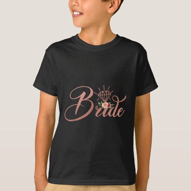 T-shirt Cadeau de mariage de Fleur de Mariée de Bacheloret (Devant)
